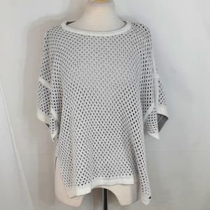 One grey day knit sweater white grey size small